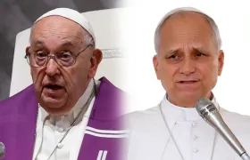 Papa Francisco y Papa León XIV.