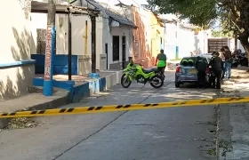 Lugar del atentado a bala. 