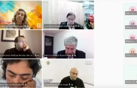 Aspecto de la audiencia de solicitud de medida de aseguramiento de este lunes. 