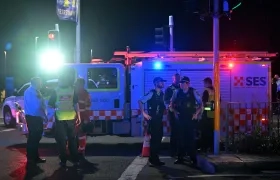 Policía de Australia en el lugar de los hechos.