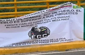 Banderas del 'Clan del Golfo', en Atlántico