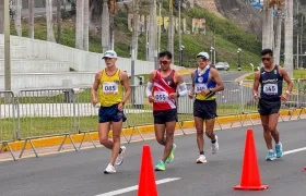 César Herrera ganador este sábado de la maratón de marcha 