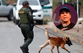 Lugar del atentado e imagen del Alcalde Alex Char.