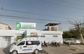 Clínica Campbell de Malambo, a donde fueron llevados los heridos. 