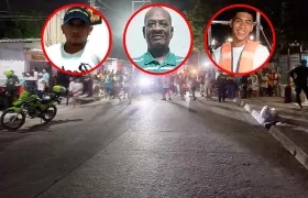 Tres de las víctimas de la homicidio en Villa Adela. 