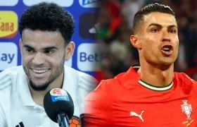 Luis Díaz y Cristiano Ronaldo.