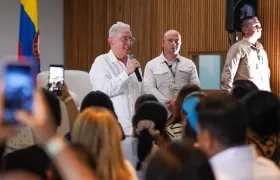 El expresidente Álvaro Uribe en Barranquilla.