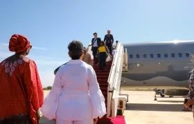 La llegada de la Vicepresidenta a Senegal.