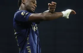 Jhon Jader Durán celebrando su gol.