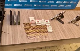 Armas y municiones incautadas durante el operativo militar contra el 'Clan del Golfo'. 