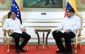 Gustavo Petro y Nicolás Maduro.