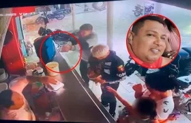 Momento del ataque contra Miguel Tordecilla Díaz. 