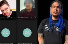 Imagen de la audiencia y de José Ignacio Londoño Corredor, alias ‘Nacho’.