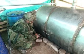 Laboratorio para la producción de clorhidrado de cocaína.