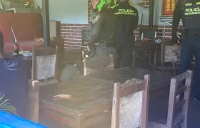 Lugar en donde fue abatido el presunto delincuente.