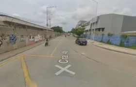 Sector donde ocurrió el accidente de tránsito en el barrio Santa Elena. 
