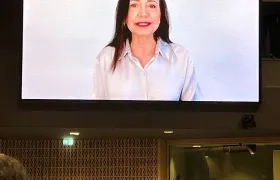 María Corina Machado en intervención virtual en el World Forum for Democracy 2025