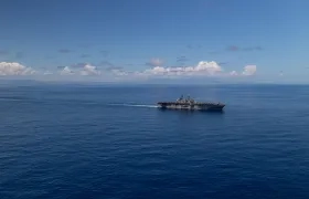 Imagen de la flota que se encuentra en el Caribe.