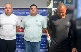 Tres de los militares judicializados. 