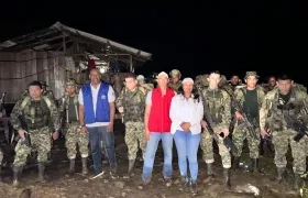 Los militares liberados.