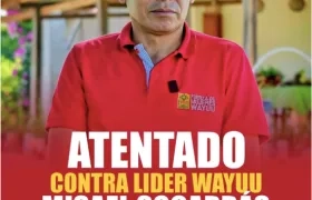 Misael Socarrás Ipuana, líder de la comunidad indígena Wayúu. 