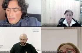 Nicolás Petro en la audiencia de solicitud de medida de aseguramiento de este martes. 