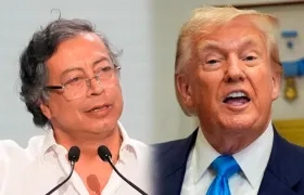 Los presidentes Gustavo Petro y Donald Trump.