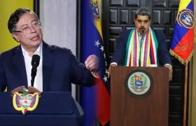 Gustavo Petro y Nicolás Maduro.