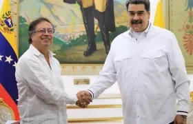 Gustavo Petro y Nicolás Maduro.