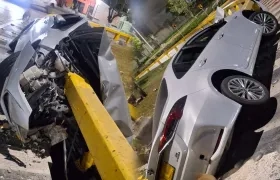 Así quedó el vehículo.