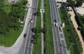 Panorámica de los carriles 'Solo Bus' en la Avenida Circunvalar.