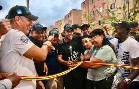 Alcalde Char en la entrega del parque en Villa Cordialidad.