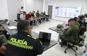 Consejo de seguridad de las autoridades en Barranquilla. 