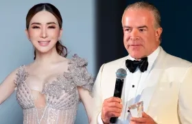 Anne Jakrajutatip y Raúl Rocha Cantú, propietarios de Miss Universo. 