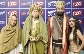 Virgen María, Mago Baltazar, Rey Herodes y bailarina. 