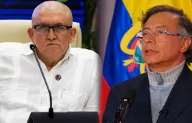 Antonio García, líder del ELN, y el Presidente Gustavo Petro.