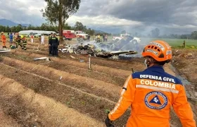 Lugar donde quedó la avioneta accidentada. 