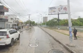 Calle 74 entre carreras 44 y 45, donde se presentó el hecho. 