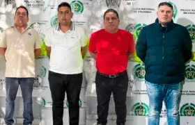 Los capturados son Gustavo Adolfo Gallego Bedoya, Mario Fernando Henríquez Gómez, Isaac Gabriel Barrios Pana, y Reinaldo Rafael Castellar Carmona.
