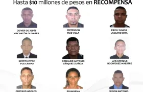 Cartel de los más buscados. 
