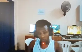 Jair Valencia Solís durante la audiencia virtual. 