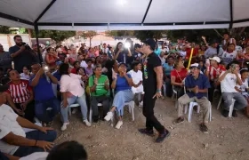 El alcalde Alejandro Char en el inicio de la obra.