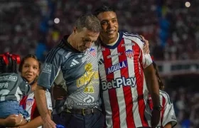 El español Cristobal Soria con Luis Fernando Muriel.