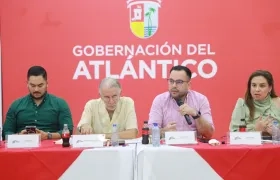 El gobernador Eduardo Verano y el ministro de Minas y Energía, Edwin Palma.