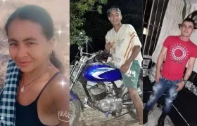 Marta Zúñiga, Andrés Felipe Acosta Zúñiga y Jhon Jairo Acosta.