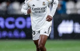 Linda Caicedo celebrando su gol al Atlético de Madrid.