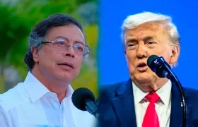 Los presidentes Gustavo Petro y Donald Trump.