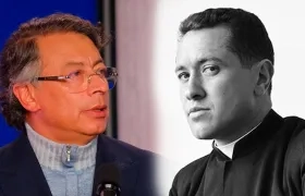 Gustavo Petro y el sacerdote Camilo Torres