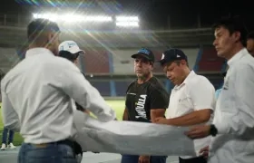 Alcalde Alejandro Char dando inicio a las obras en el 'Metro'. 