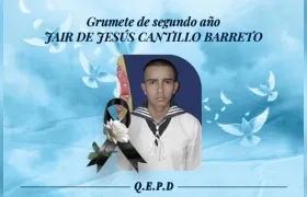Grumete Jair de Jesús Cantillo Barreto.